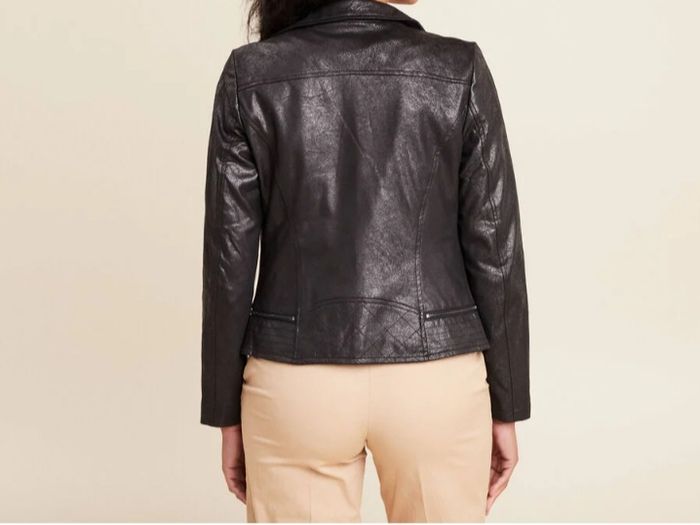 Veste esprit motard zippée