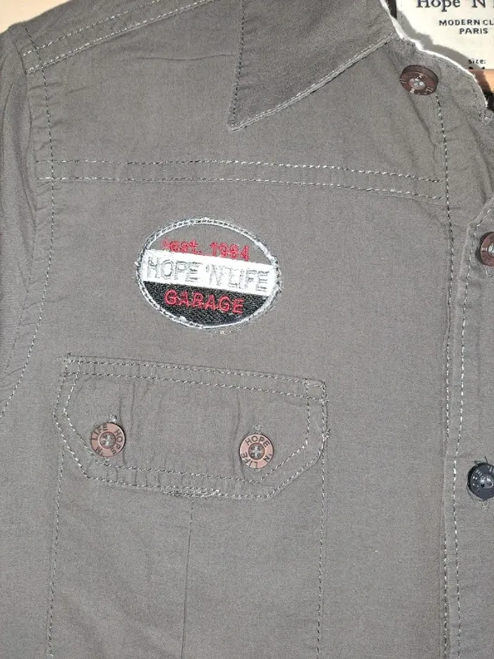 Chemise homme comme neuve Hope'N Life M gris foncé - photo numéro 2