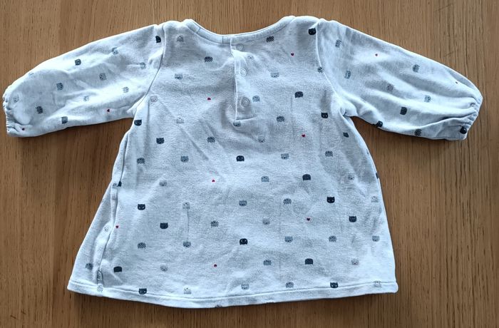 Robe Blouse hiver Obaïbi 9 mois gris clair - photo numéro 5