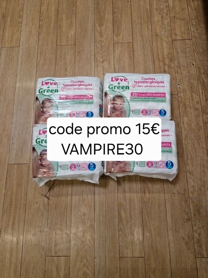 160 couches Love and Green taille 5
