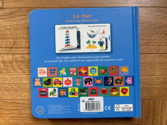 Livre imagier volets ouvrir enfant La mer Gallimard - photo numéro 3