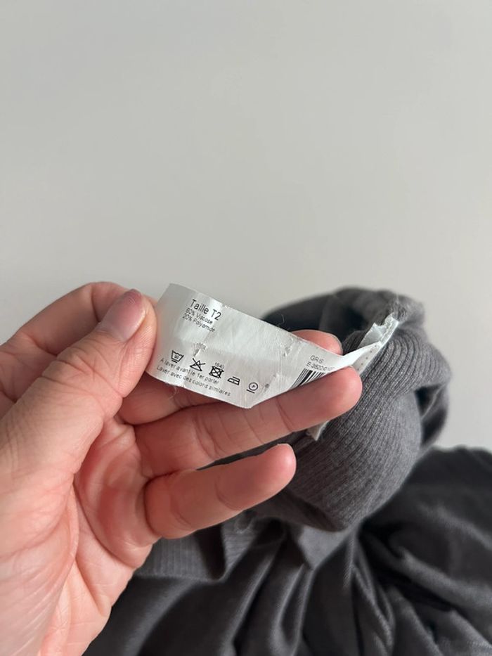 Pull fin gris – Taille 2 (équiv. M) - photo numéro 5