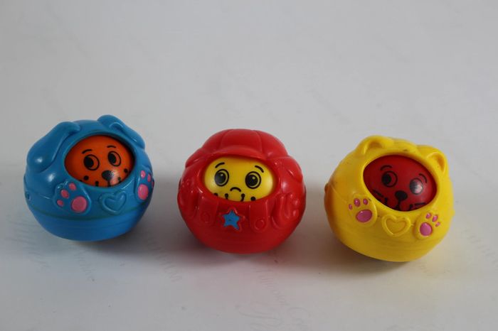 Fisher Price Roll around balls vintage pompier et animaux lot de 3