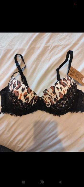 Soutien gorge leopard dentelle noire 95B Mojito