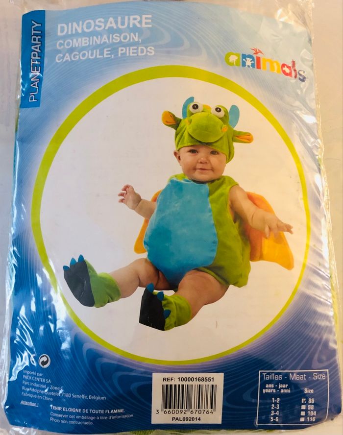 Déguisement dinosaure pour bébé neuf