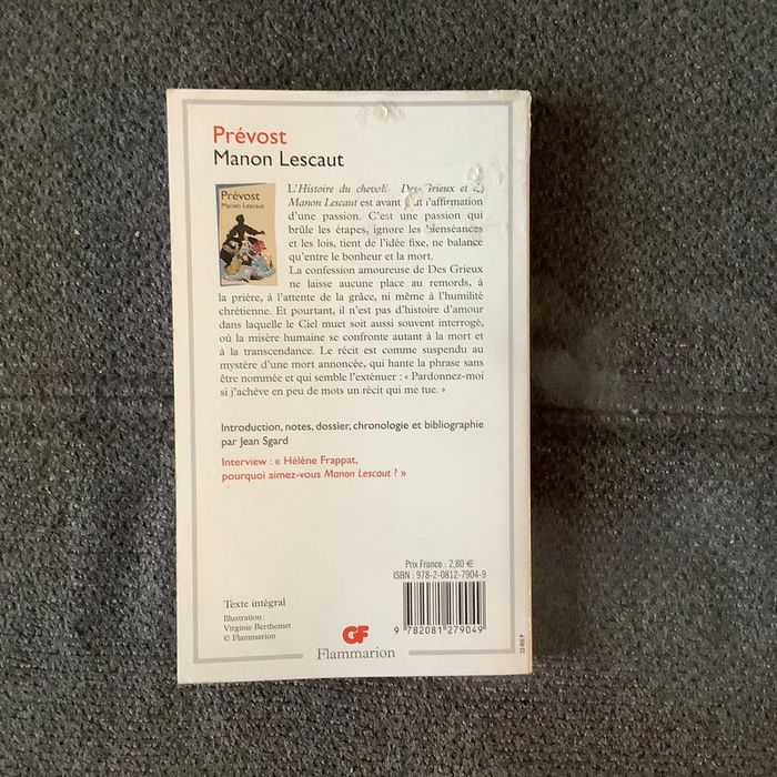 Livre Prevost Manon Lescaut - photo numéro 2
