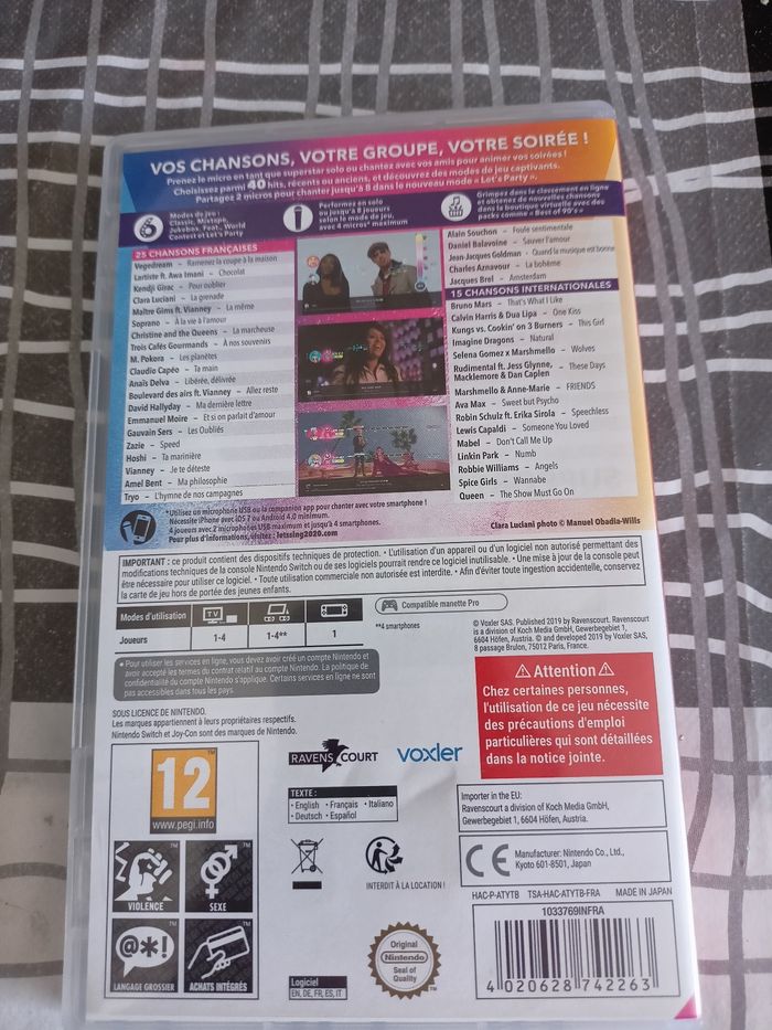 Nintendo Switch let s sing 2020 - photo numéro 2