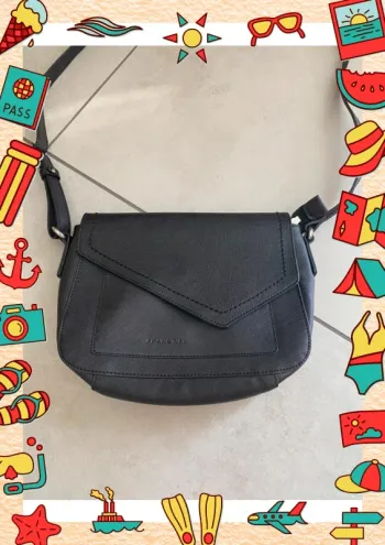 Sac à bandoulière noir Francinel