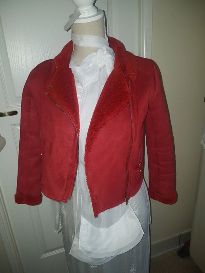 Manteau type motard IKKS fille 10 ans - photo numéro 3