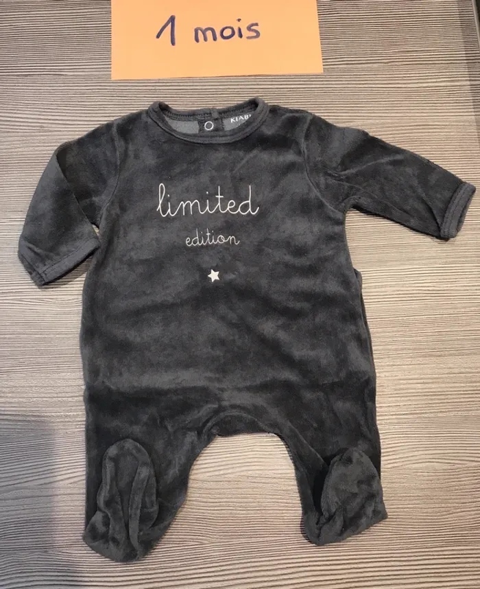 Pyjama velours garçon 1 mois Kiabi