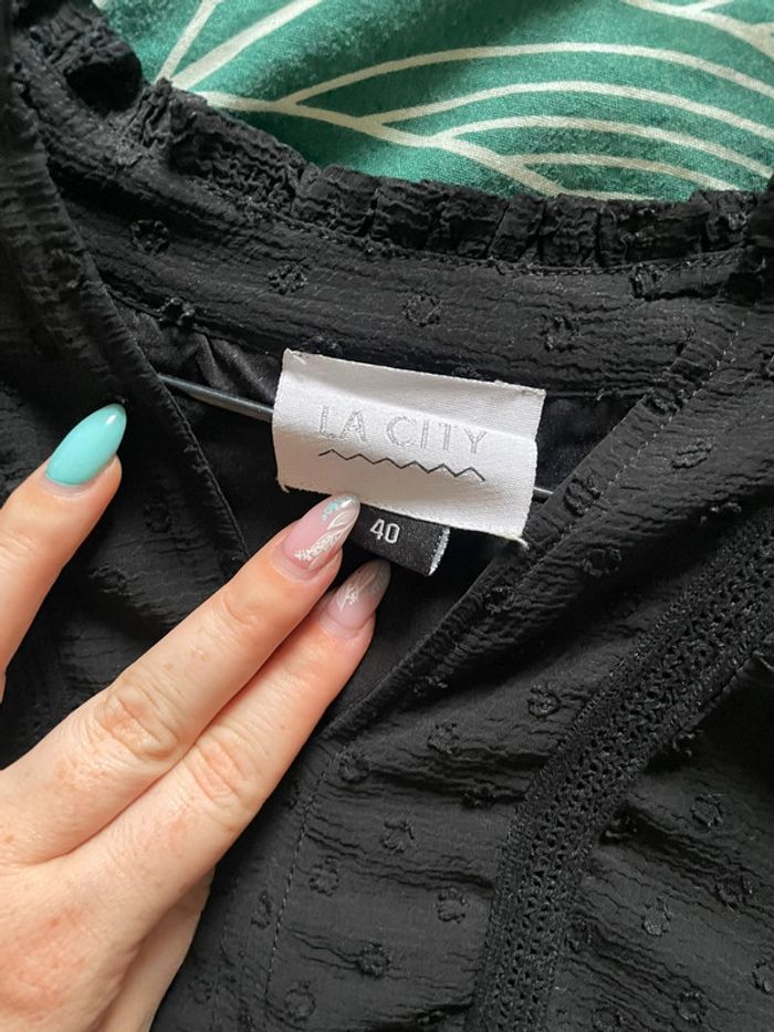 Chemisier / blouse noir - photo numéro 2