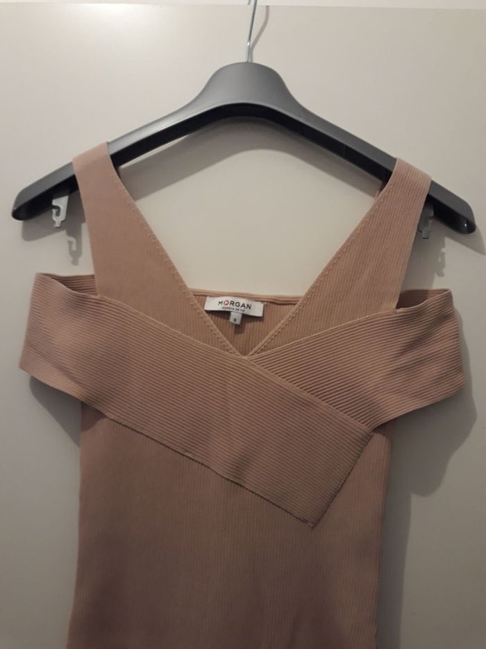 Robe Epaules dénudées Rose Nude Morgan - photo numéro 2