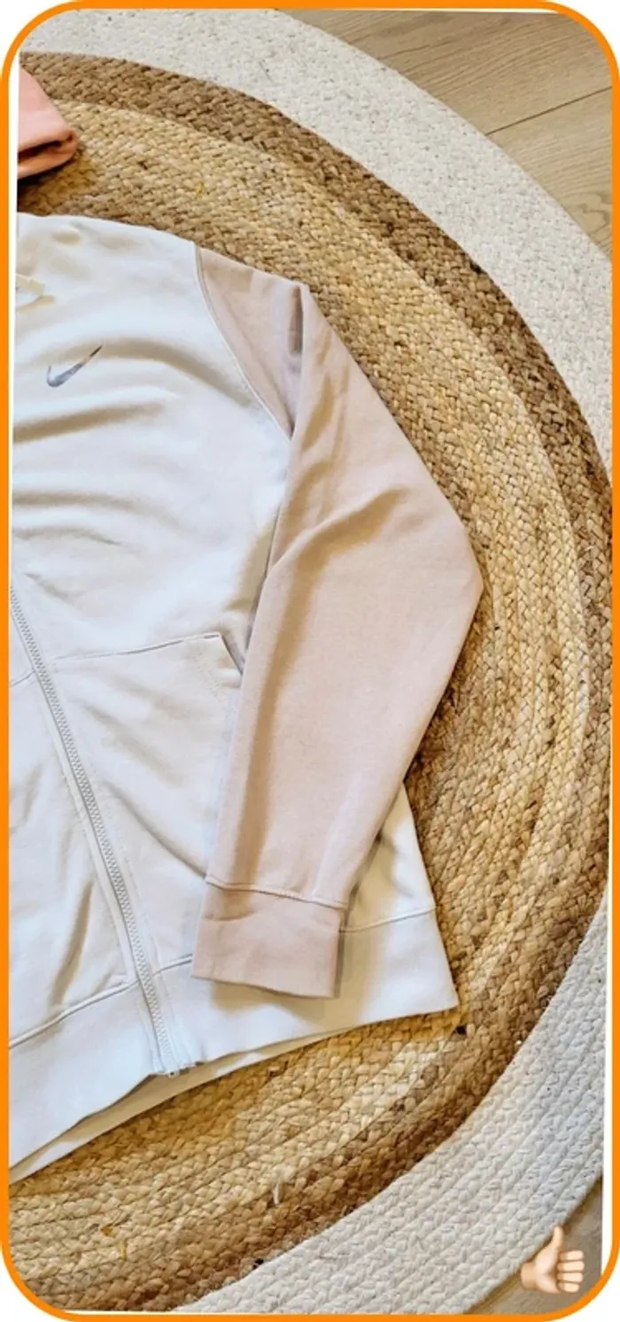 Veste à capuche Nike - Taille M Oversize - Homme - Très bon état - Blanc cassé - photo numéro 3