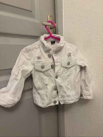 Veste en jean blanc shein 12/18 mois
