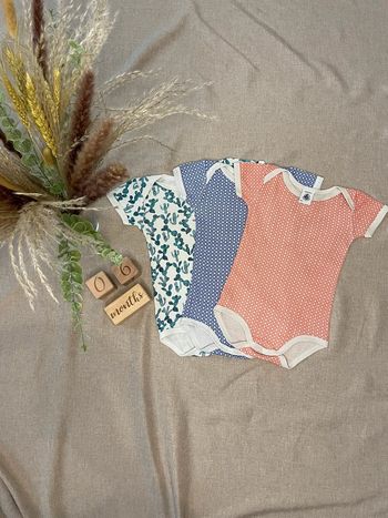 Lot de 3 bodys 6 mois - Garçon