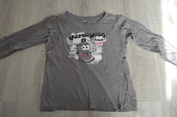 Tee shirt manches longues gris 10 ans