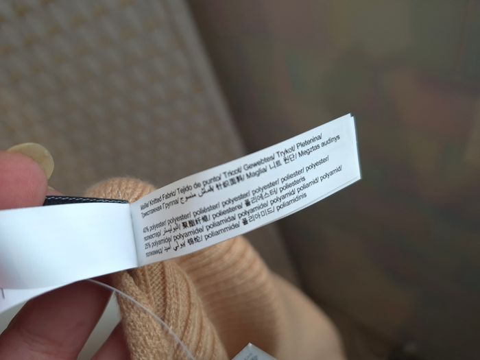 🏷️jolie écharpe ETAM laine & cachemire beige camel femme - photo numéro 9