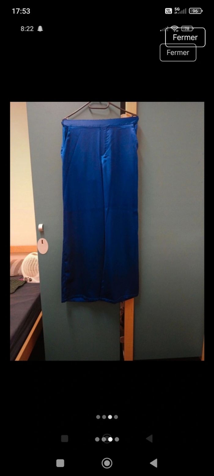 Pantalon fluide bleu roi - photo numéro 4