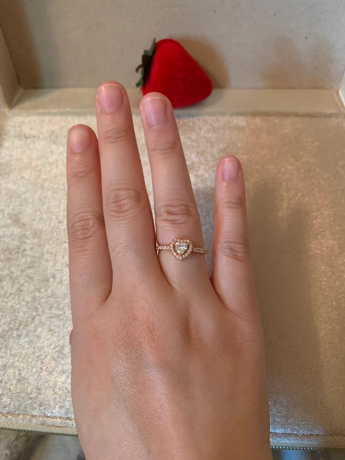 Bague coeur romantique taille 54 - photo numéro 2