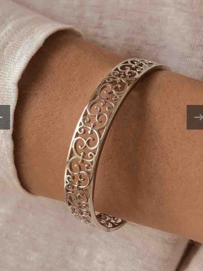 Bracelet en argent 925 plaqué Rhodium - photo numéro 5