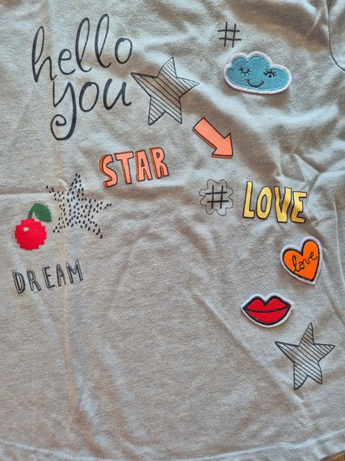 Pyjama fille 10 ans bleu avec motifs en relief - photo numéro 3