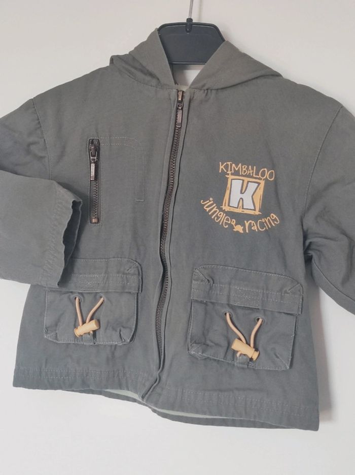 Veste à capuche kaki jaune Kimbaloo Jungle Racing - photo numéro 2