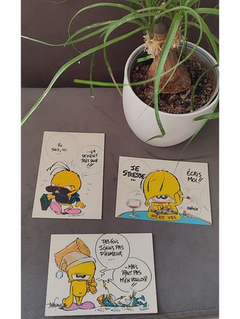 Lot de 3 cartes postales Le Piaf