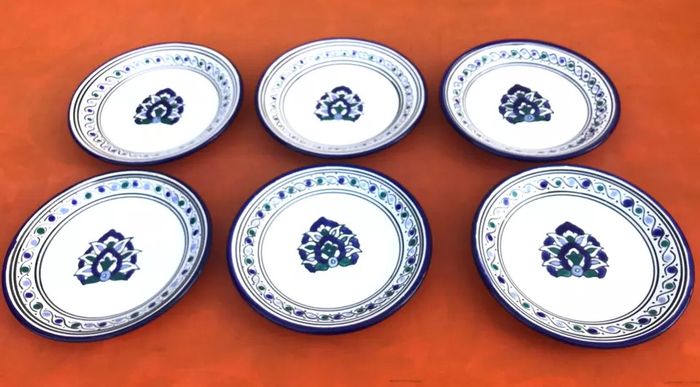 6 assiettes plates Faïence décor oriental - photo numéro 4