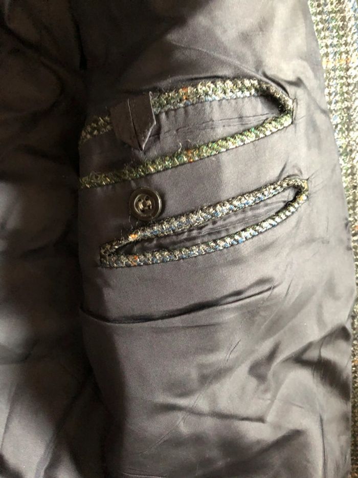 🔷Blazer vintage pure laine vierge Woolmark Check pattern blazer made in France 🇫🇷 - photo numéro 9