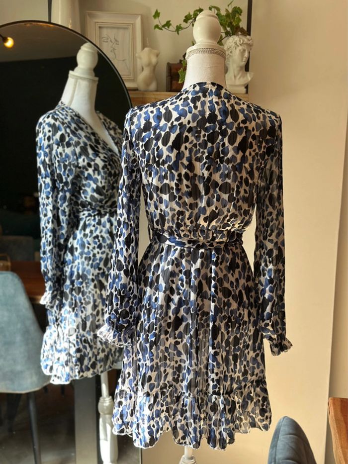 Robe imprimé léopard bleu Lilie Rose – Taille 36 - photo numéro 7