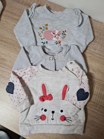 Lot 3 pull fille 3 mois