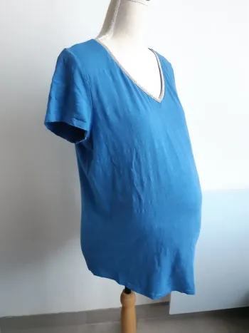 Tee shirt bleu Atelier maman T40