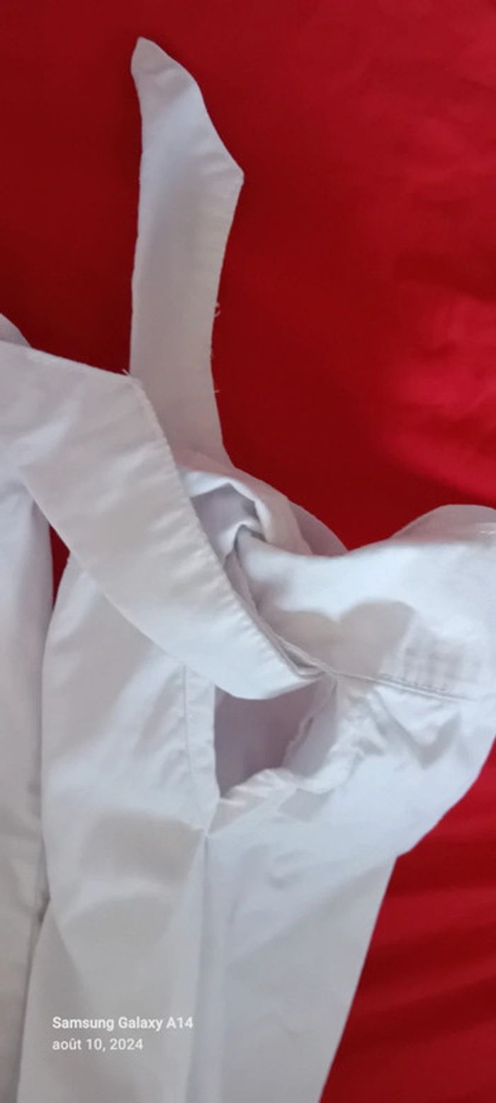 Blouse col elastique manches à nouer blanche femme M justfab - photo numéro 10