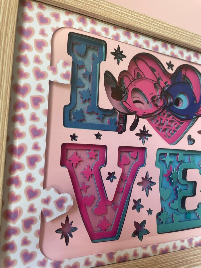 Cadre 3D Love Stitch - photo numéro 2