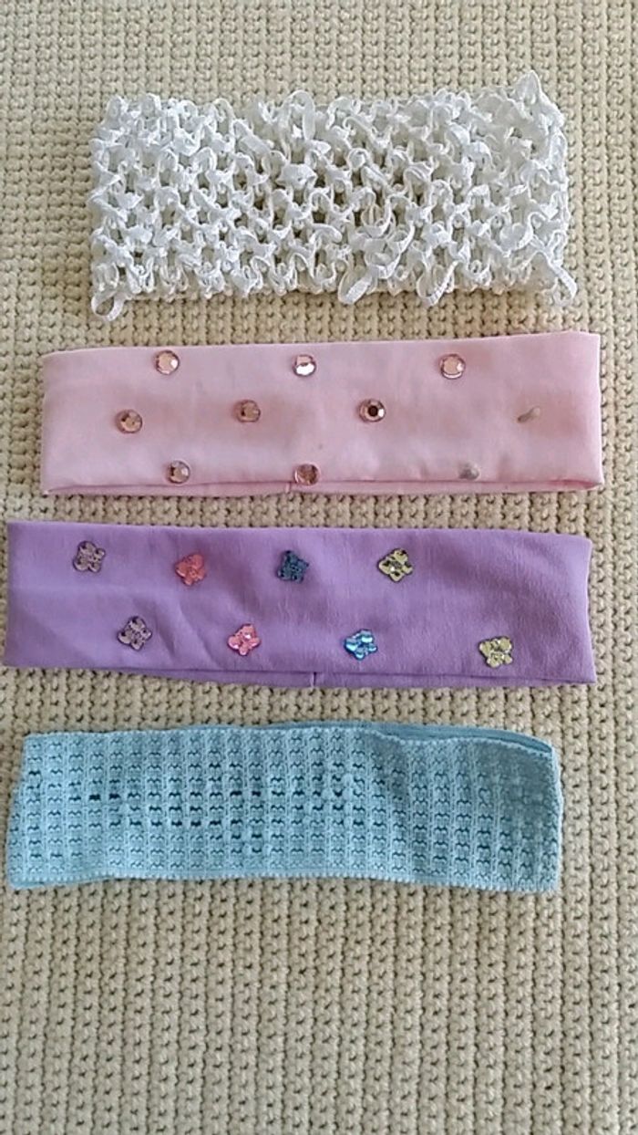 Lot de 4 bandeaux fille