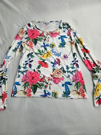 Top AMISU fleuri manches longues – Taille S