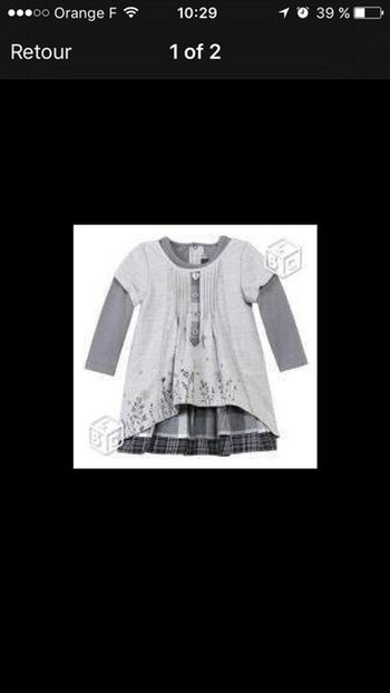 catimini robe gris perle 18 mois