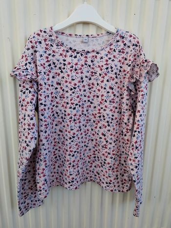 🩷Blouse rose fleurie 12 ans