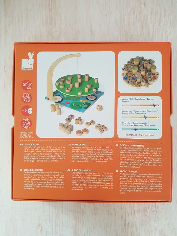 Jeu d'adresse en bois Waterlily challenge Janod - photo numéro 3