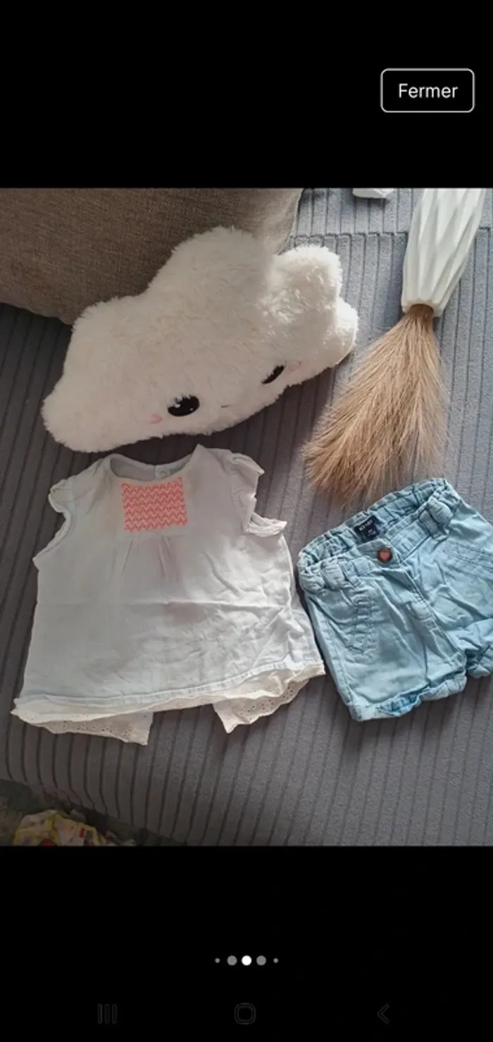Lot vetements été bébé fille 6 mois - photo numéro 8