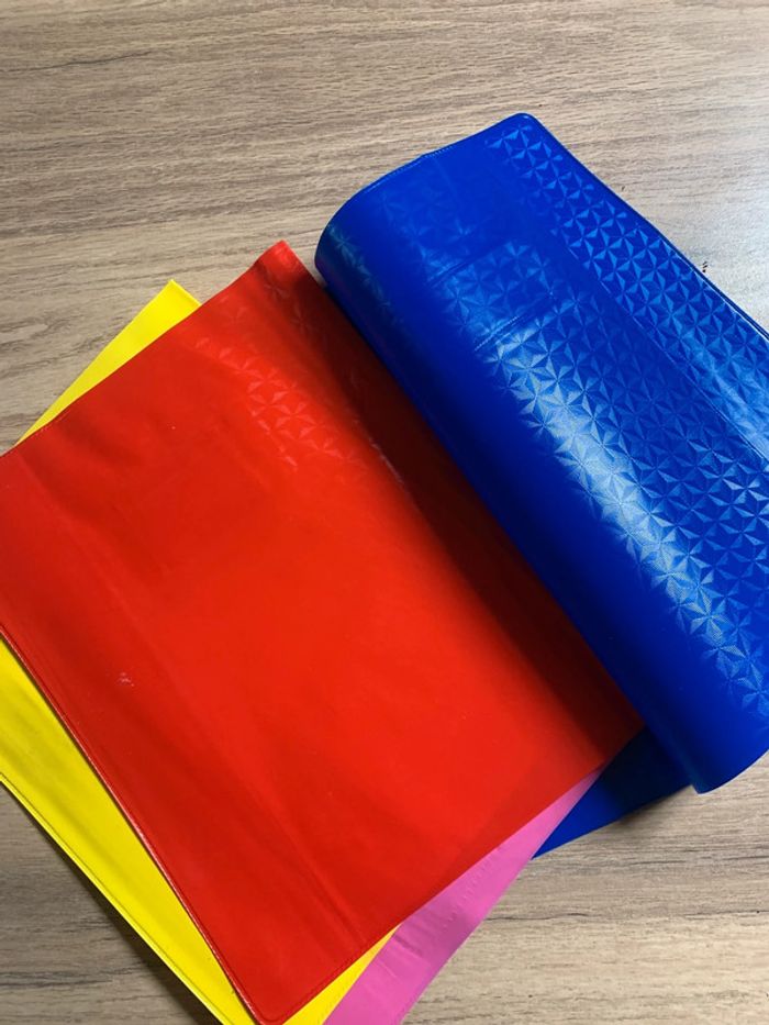 Protège petit cahier plastique avec porte étiquette Lot de 4 neufs - photo numéro 3