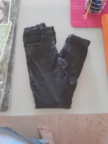 Jean noir mixte 140cm 10 ans
