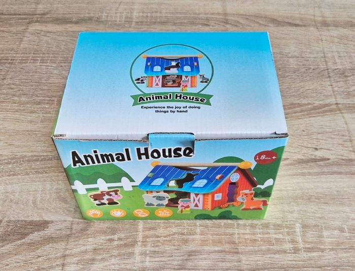 Maison Ferme en bois - Jeu d'éveil Formes et Animaux 18m+ - photo numéro 2
