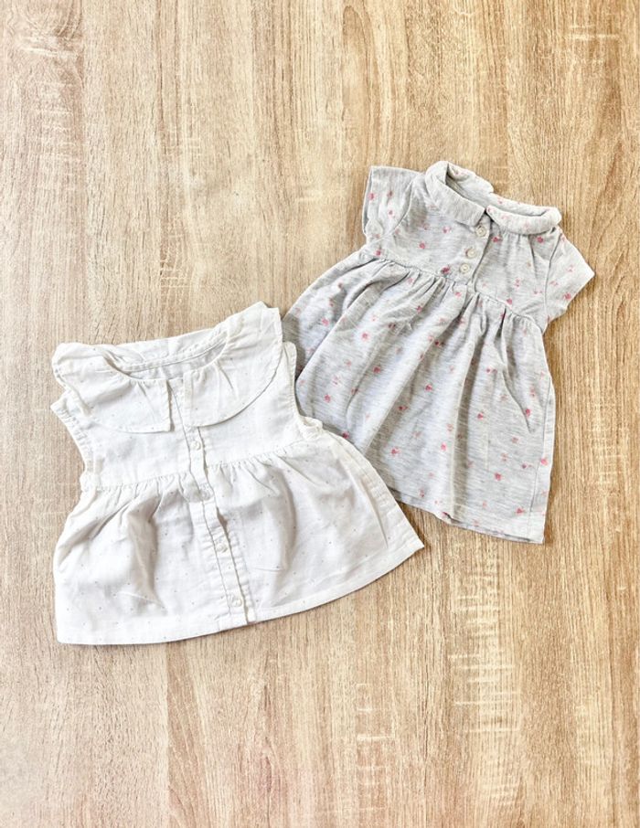 2 robes bébé fille