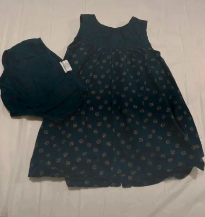 Robe Kiabi bleue et sa culotte