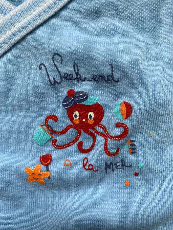 Body à manches courtes pieuvre - photo numéro 2