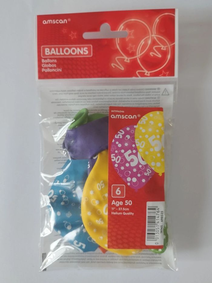 Ballons baudruches 50ans