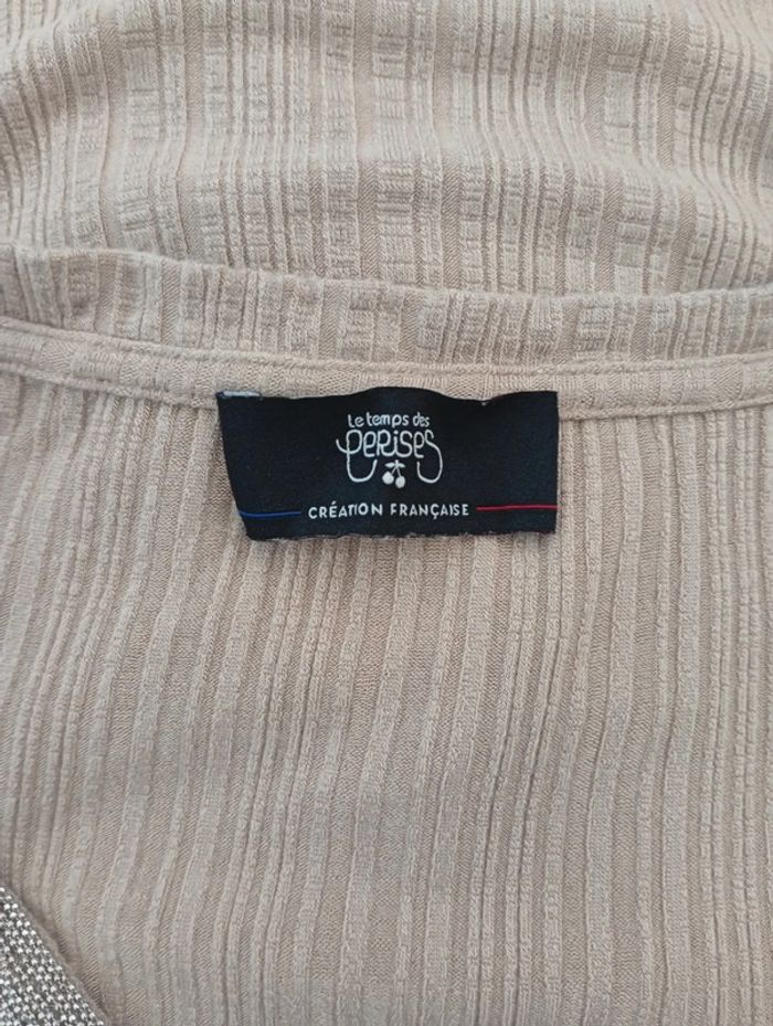Tee-shirt beige Le Temps des Cerises taille M - photo numéro 3