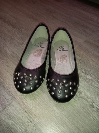 ballerine noire et argenté devant lisa rose pointure 28