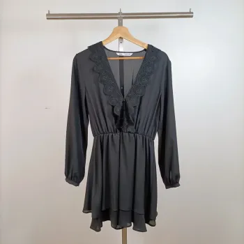 Robe noire évasée femme Taille 36 Zara A847